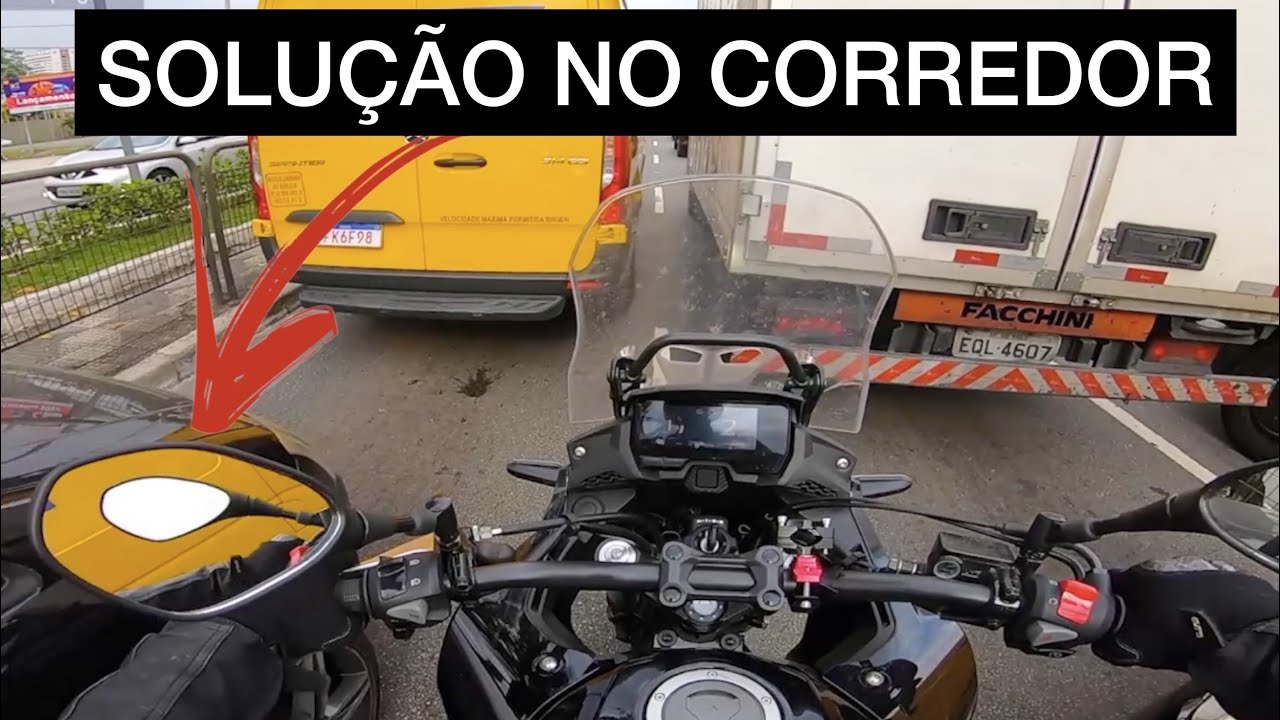 RETROVISOR ROTATIVO AWA - A SOLU&Ccedil;&Atilde;O NO CORREDOR - RETROVISOR RETR&Aacute;TIL F800 GS650 HONDA E YAMAHA