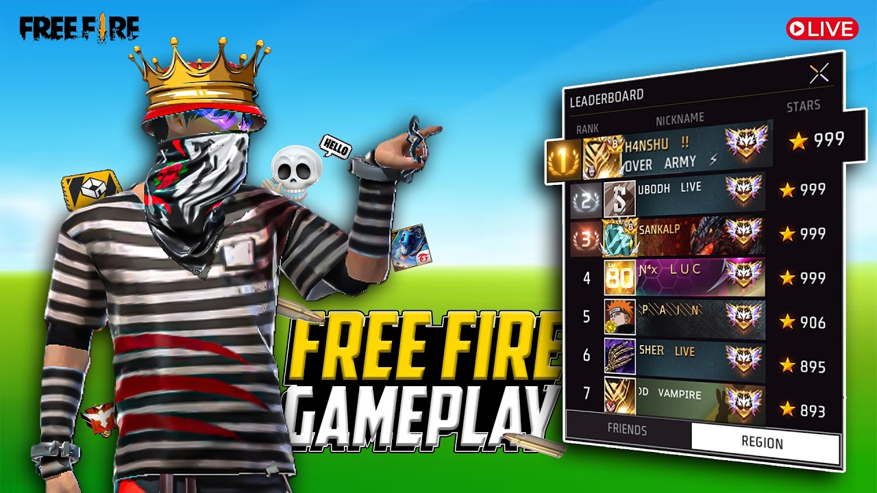 🔴 HANSHU X LIVE 🔥 RANK PUSH + OP GAMEPLAY | #FreeFire #LiveGameplay #shorts #verticallive