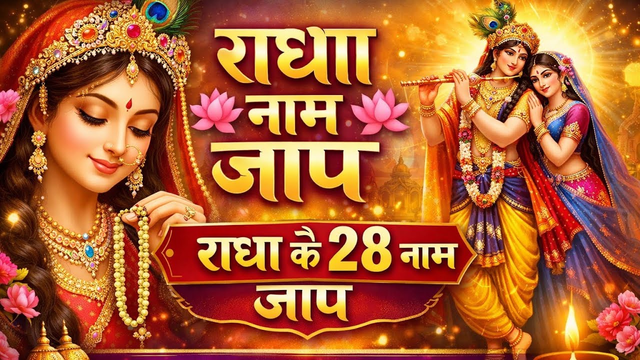 राधा नाम जाप 🌸 | राधा के 28 नाम जाप | Radha Naam Jaap | Radha Rani Bhajan