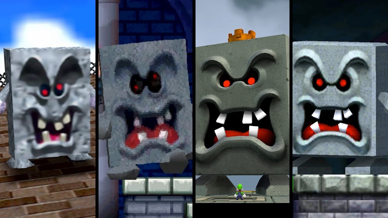 Evolution of Whomp in Super Mario Games (1996-2022)