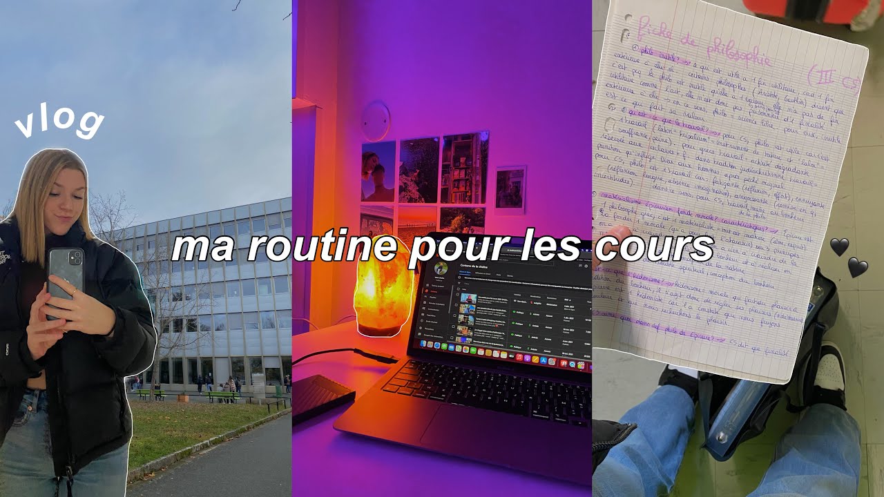ma vraie routine pour les cours 2021