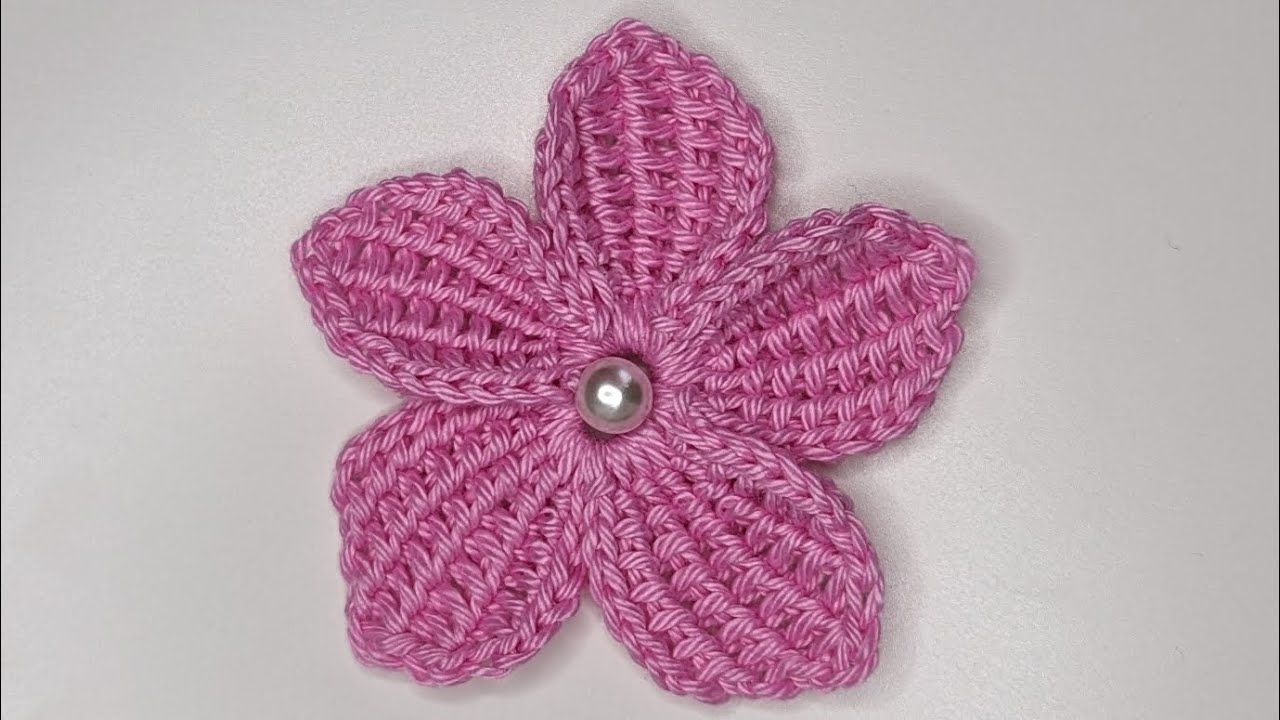 Blume häkeln, sehr einfach, für Anfänger geeignet, how to crochet, flower, easy, tunesisch häkeln