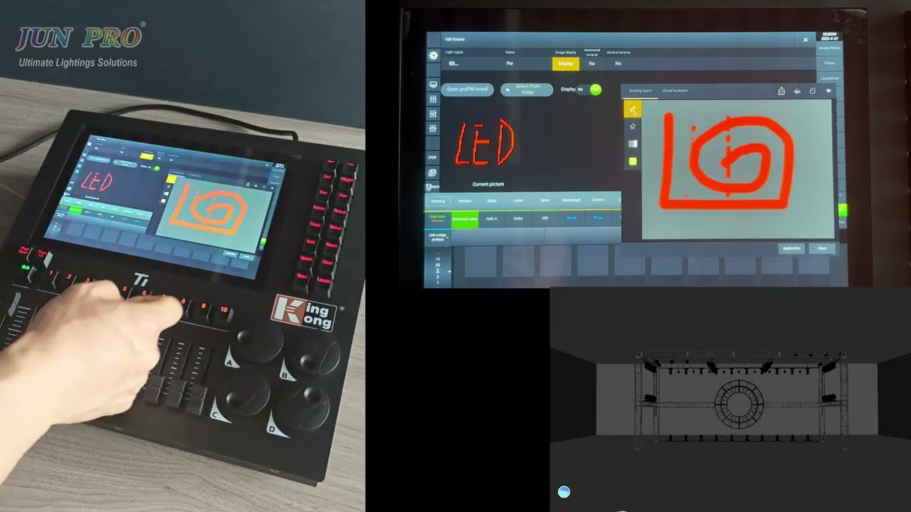 KING KONG DMX T1 คิงคอง Controller  JUN PRO Tutorial Create  libraly edit fixture control fixture