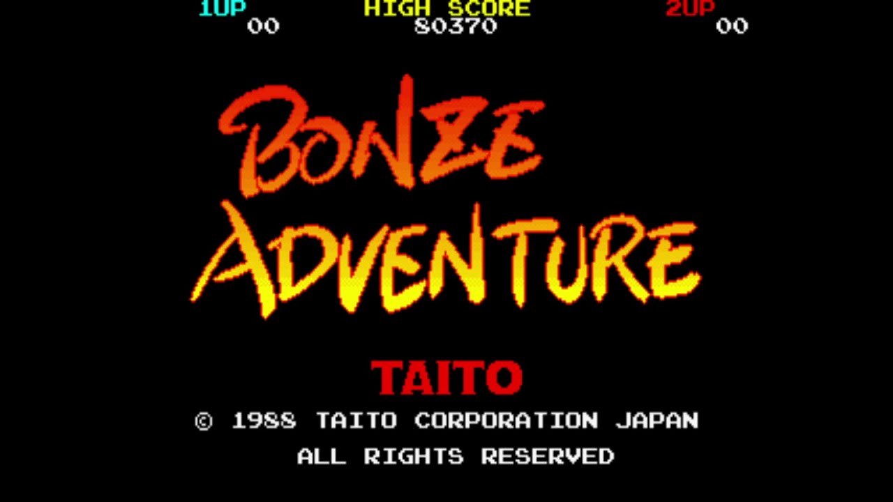 Bonze Adventure Arcade Game, Taito 1988, Longplay Playthrough