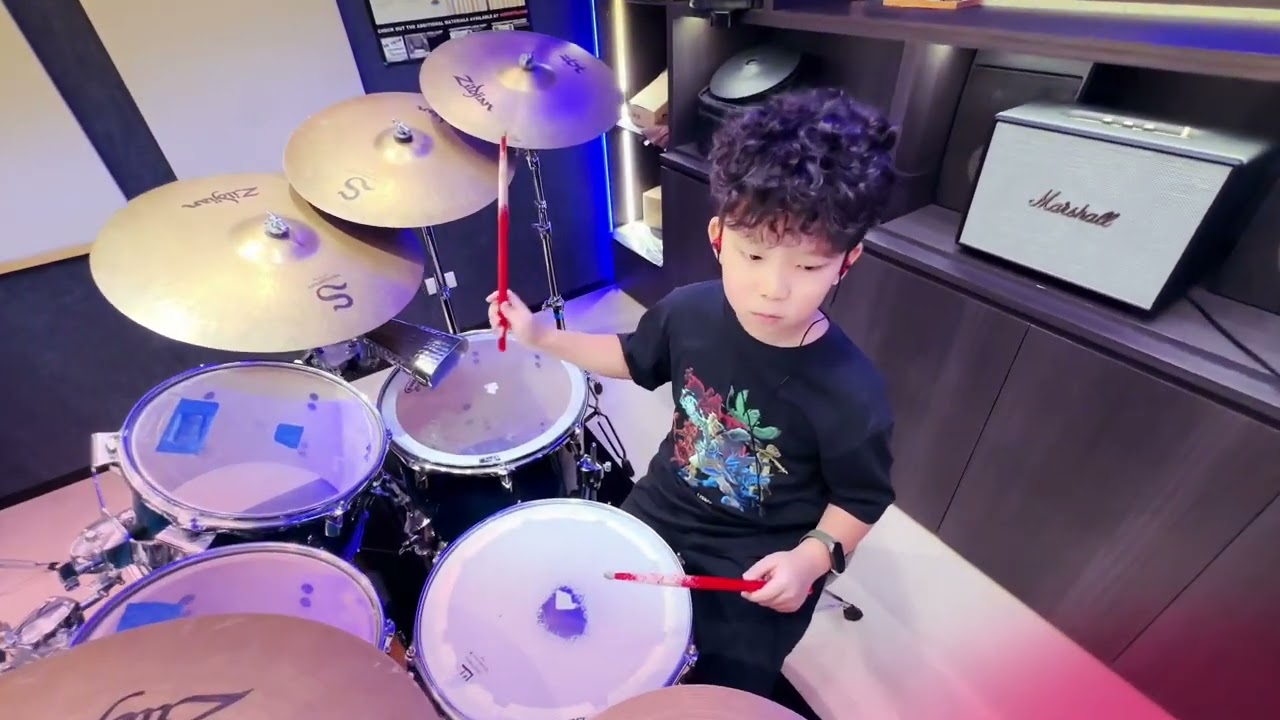 Golden drum cover by Zach