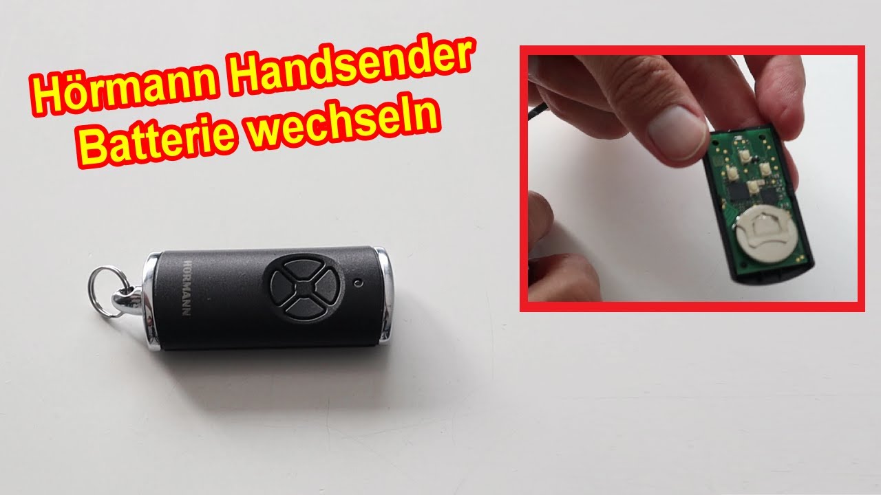 H&ouml;rmann Handsender Geh&auml;use &ouml;ffnen & Batterie wechseln / Garagentor Fernbedienung Batteriewechsel