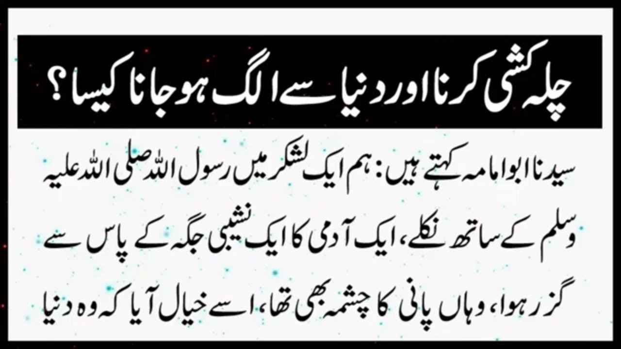 Chilla Kashi Karna Aur Dunia Se Alag Ho Jana Kesa? | Silsila Ahadees e Sahiha 177