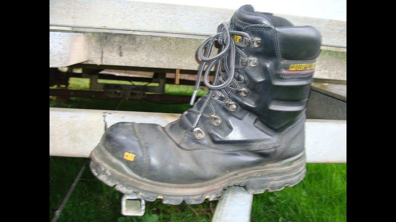 CAT or Caterpillar Premier Water Resistant S3 Safety Men's Black Work Boots