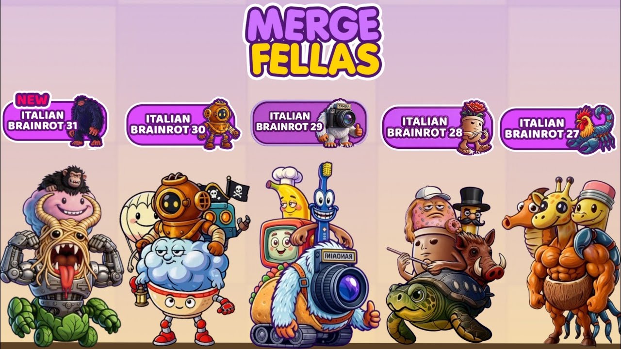 Merge Fellas Ultimate BOSS + BOSS⁉️ITALIAN BRAINROT 31,30,29,28 & 27 Must Game Ever |- New Update 