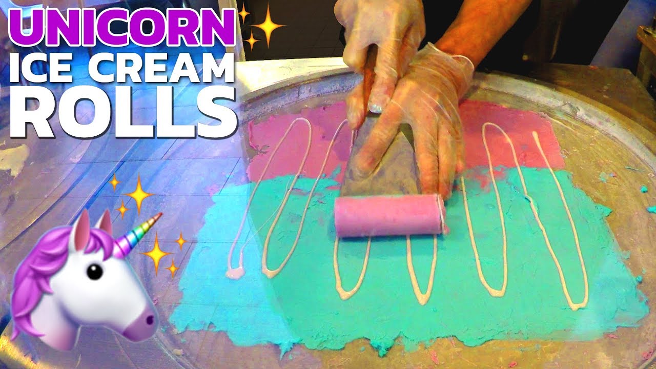 Unicorn - Ice Cream Rolls 🦄🍦🌀