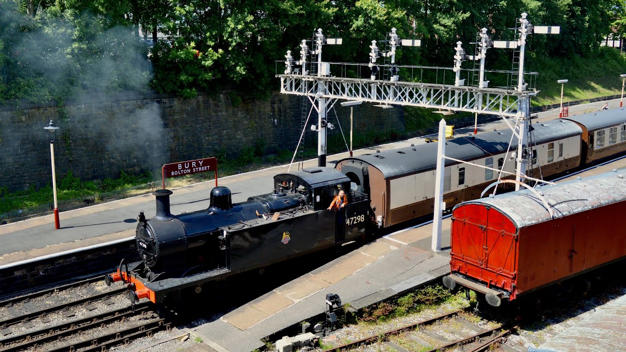 LMS 3F Jinty 47298 at Bury Bolton Street Station - 16th June 2022