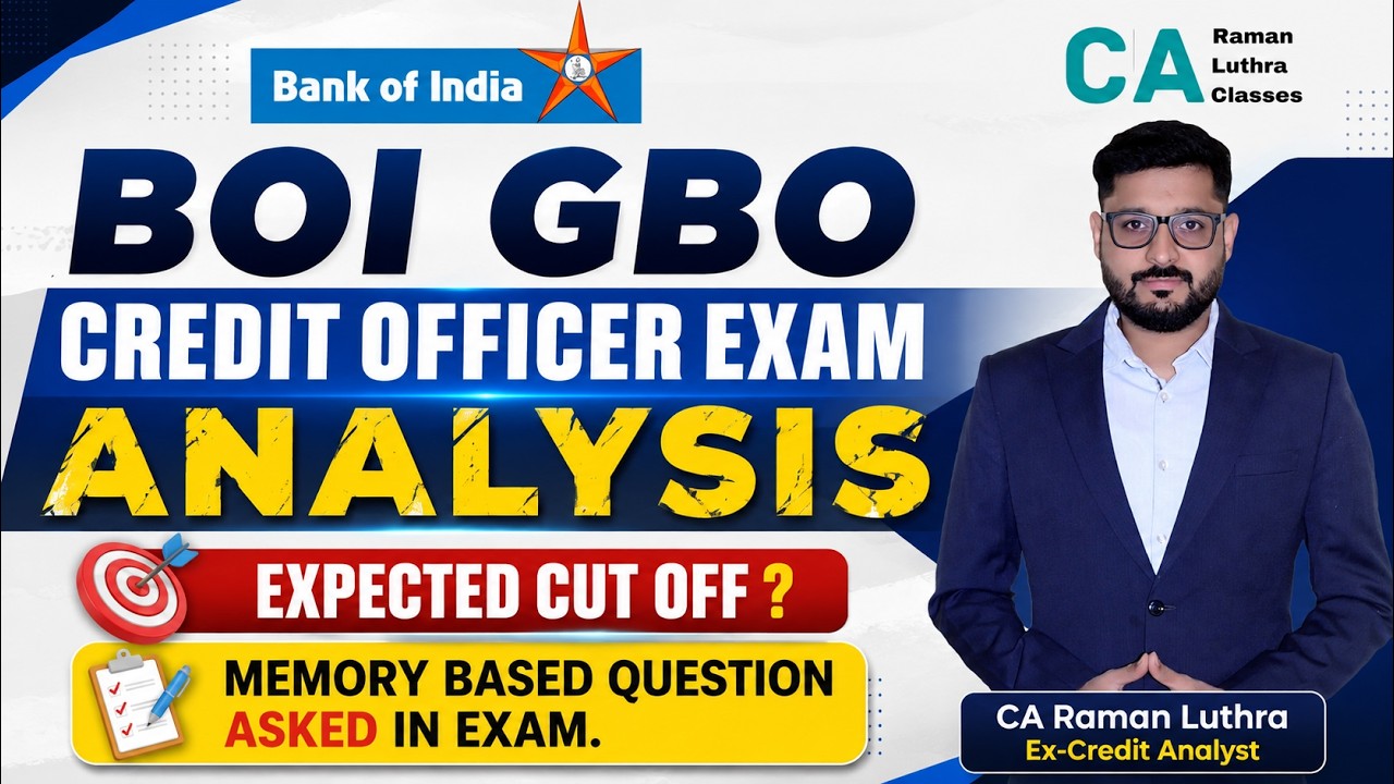 BOI GBO Credit Officer Exam Analysis 2026 | Expected Cut Off? | Memory Based Questions |