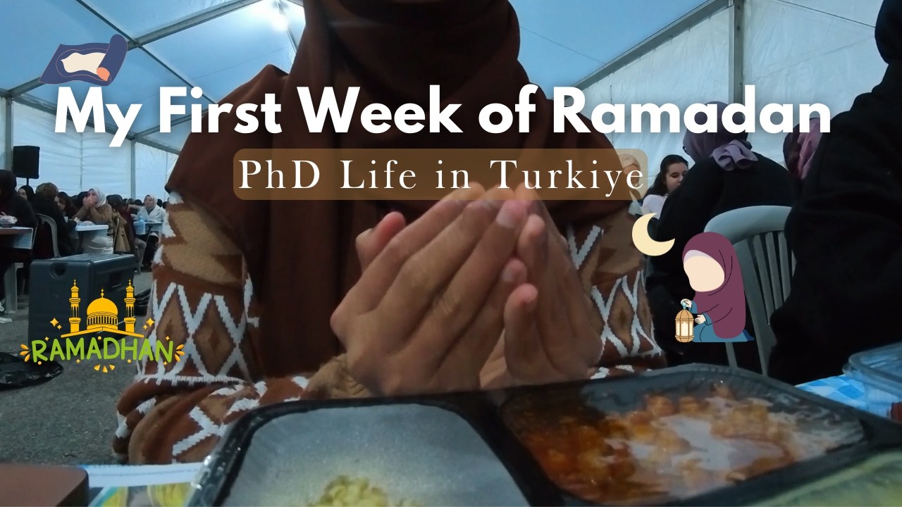 Ramadan Week 1 Vlog | PhD Student Life + Studying While Fasting & Iftar in Turkey | Insta360 Go 3S