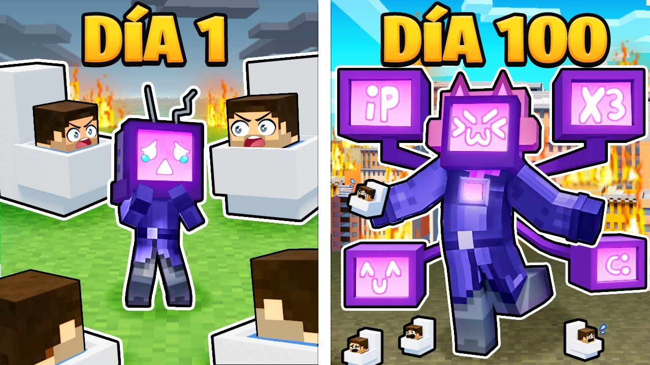 ¡Sobreviví 100 DÍAS COMO MUJER TELE en Minecraft!