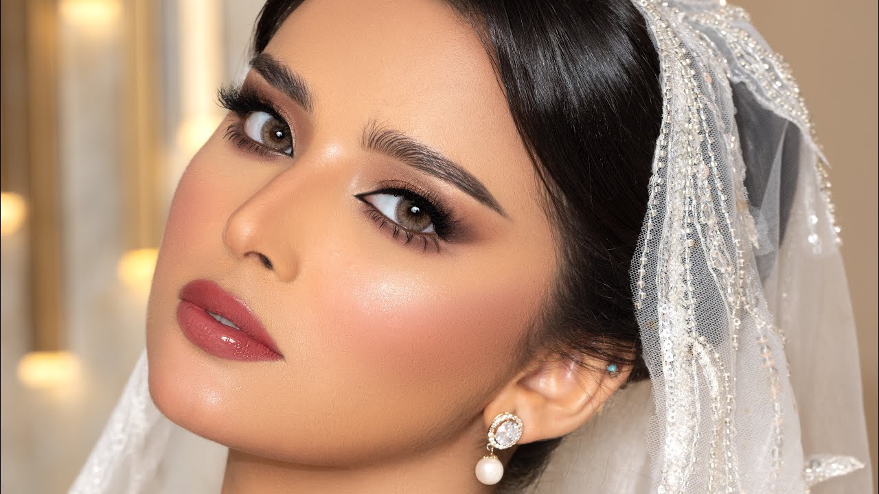 توتريال مكياج عروس انثوي وناعم وجميل جدا .. Feminine, soft and very beautiful bridal makeup