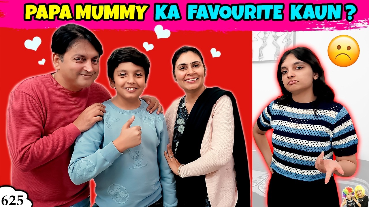 PAPA MUMMY KA FAVOURITE KAUN | Ep 625 | Short Family Movie | Aayu and Pihu Show