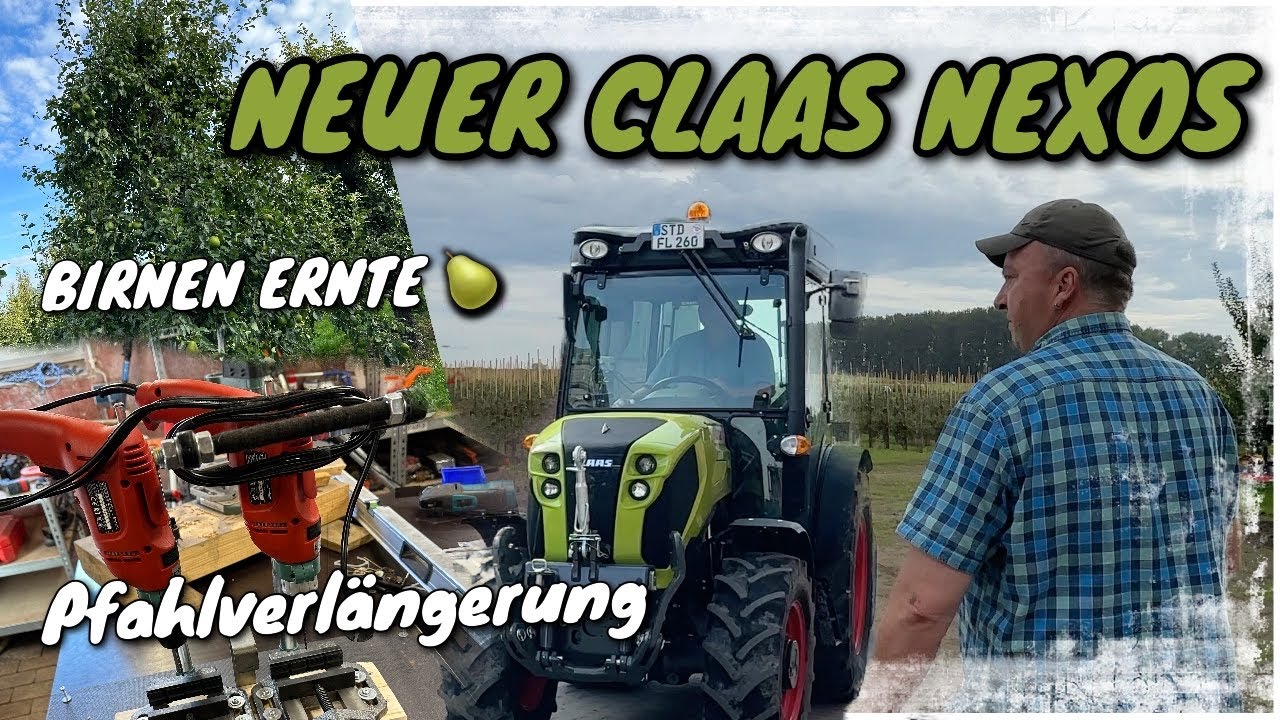 Obsthof Raddatz - Neuer CLAAS NEXOS 260 L | Pfahlverlängerung | FENDT ONE - Maschinell schneiden