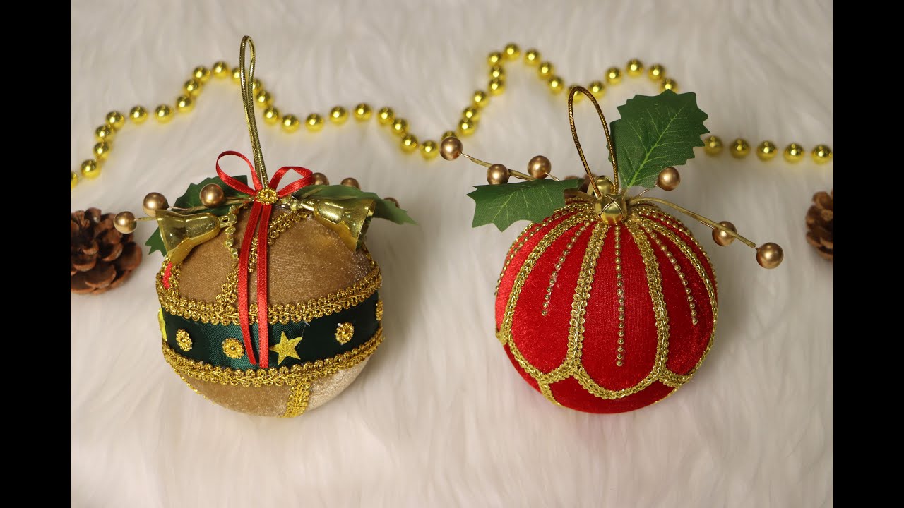 Manualidades navideñas: 2 diseños fáciles con esferas 🎄