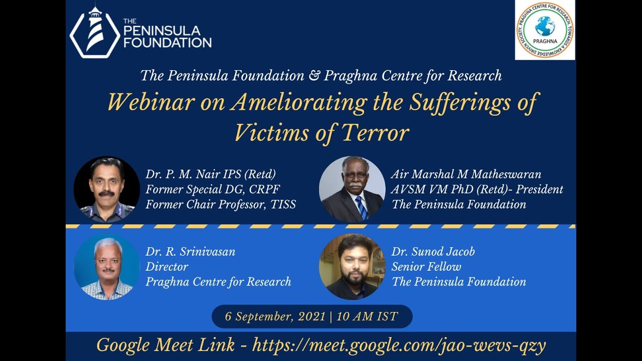 Webinar on Ameliorating the Sufferings of Victims of Terror 06 September 2021