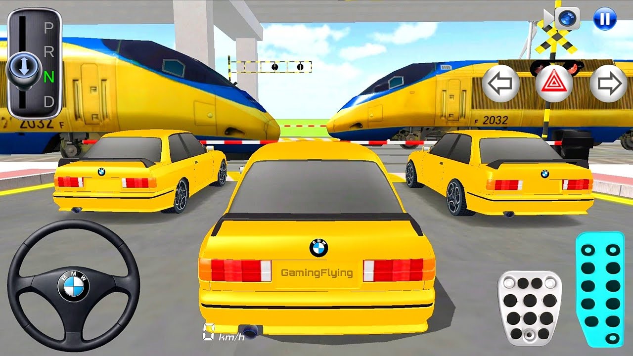 New BMW M3 car Vs Golden Train - 3D Driving Class - 3D Driving Class Game - Car Game