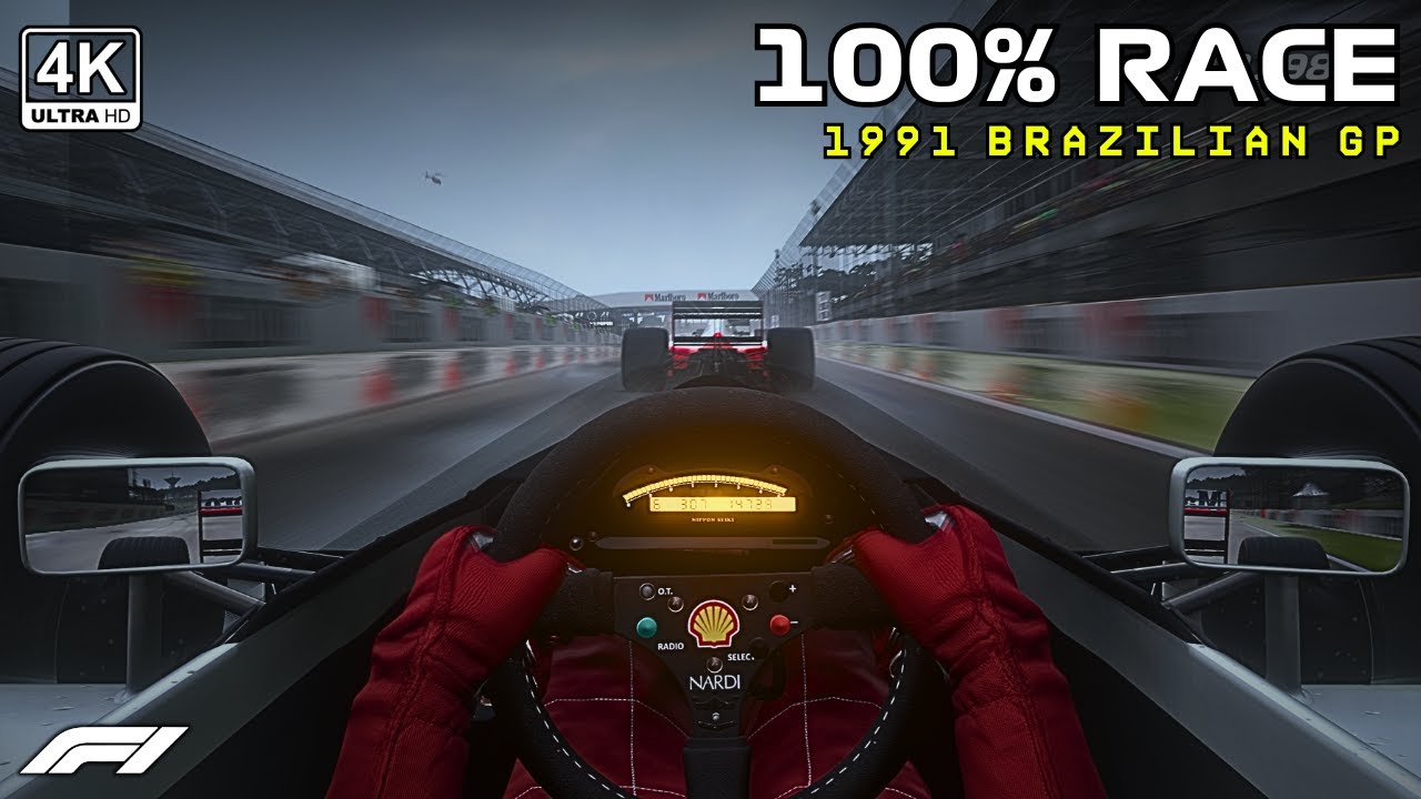 Ayrton Senna Legendary Win! 1991 Brazilian GP | 100% Race in McLaren MP4-6 V12 | Maximum Difficulty