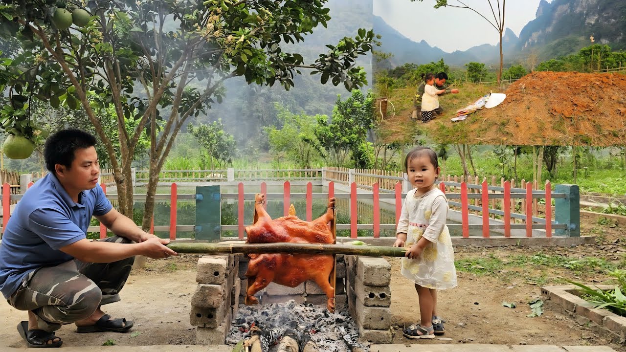 FULL VIDEO:60 days Build Garden-Harvesting, Bamboo shoots and Vegetable to sell-Cooking.