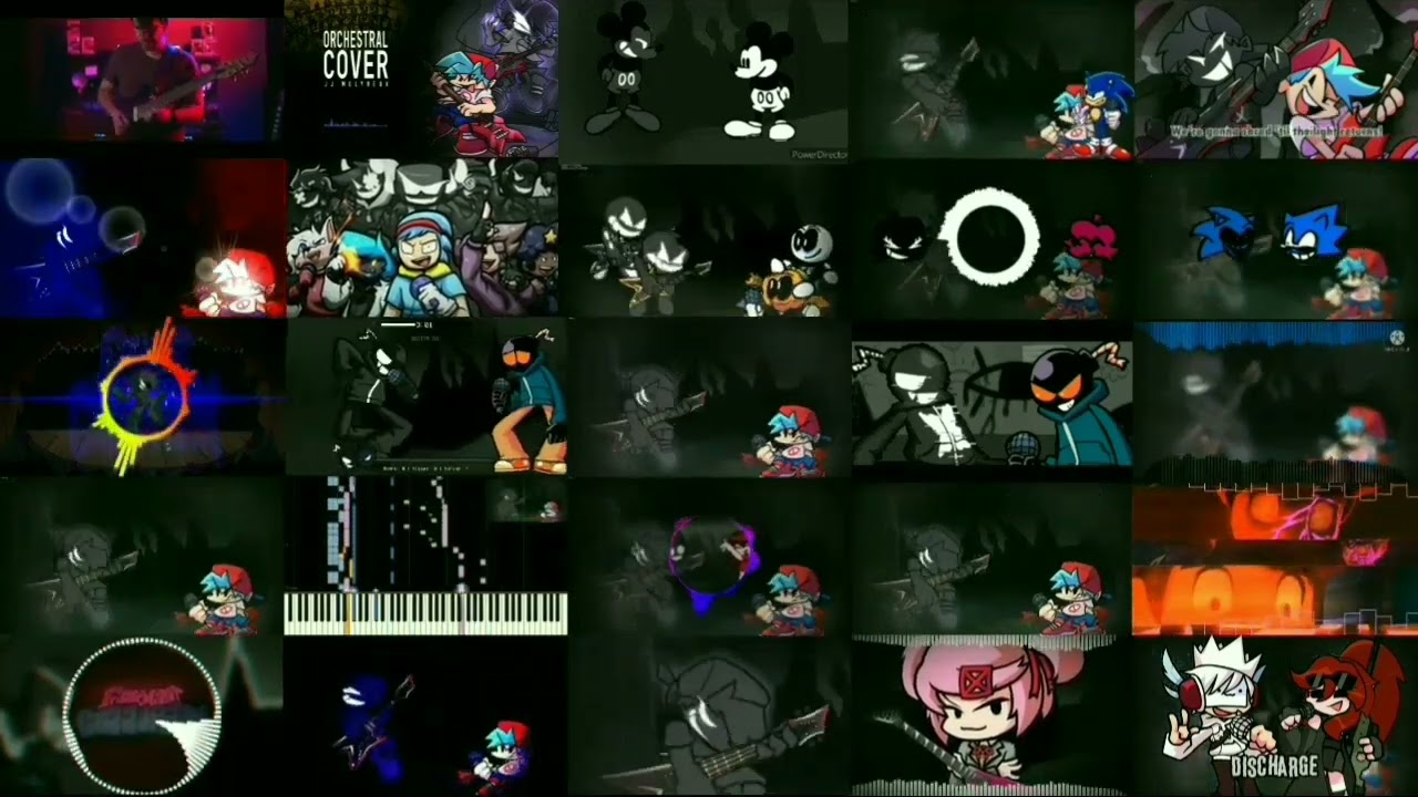 (FNF) Discharge but its A Mashup Of 25 Versions.