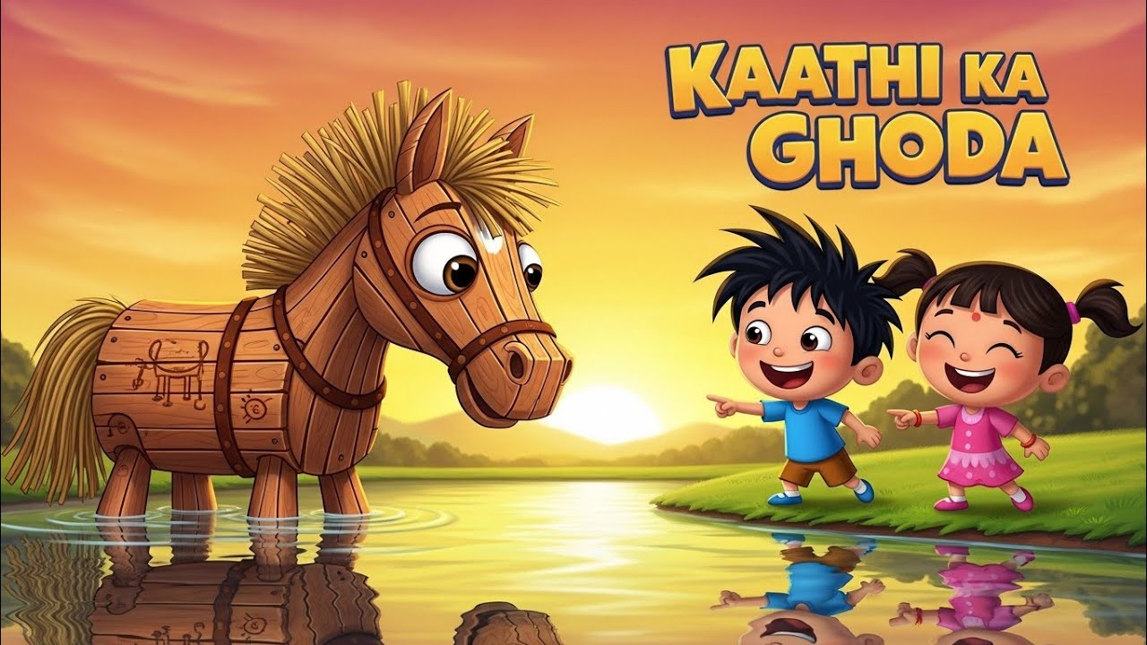 Lakdi Ki Kaathi | Cute Wooden Horse Kids Rhyme | 3D Animation | Hindi Nursery Rhymes #KidsSongs