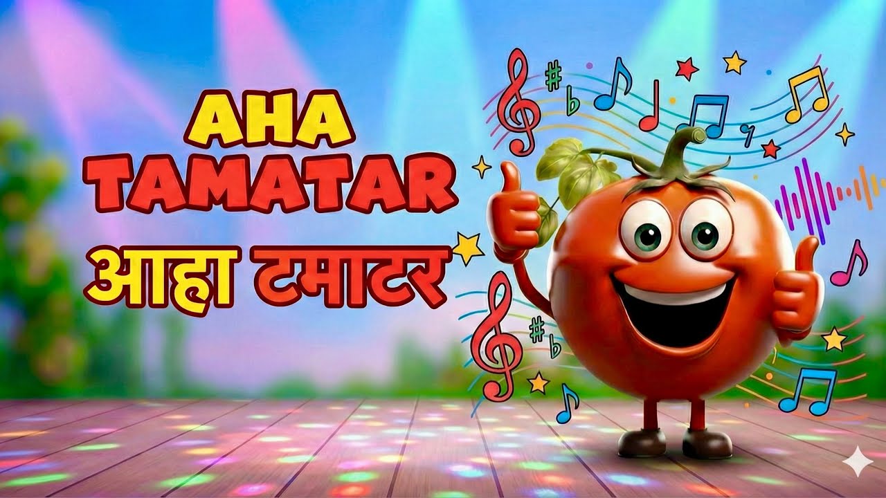 आहा टमाटर - Aaha Tamatar Bade Mazedar | Hindi Nursery Rhymes And Kids Song | Pomu Tv
