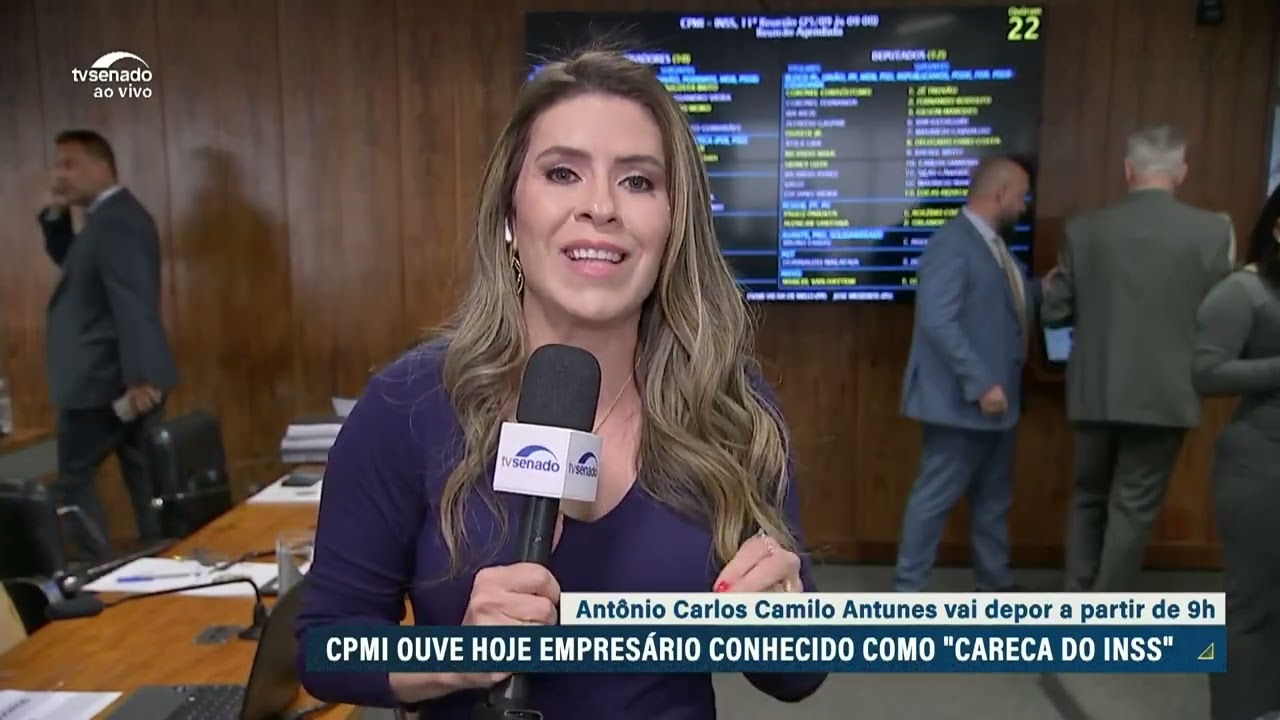 CPMI do INSS | Antonio Carlos Camilo chega ao Senado para depor.