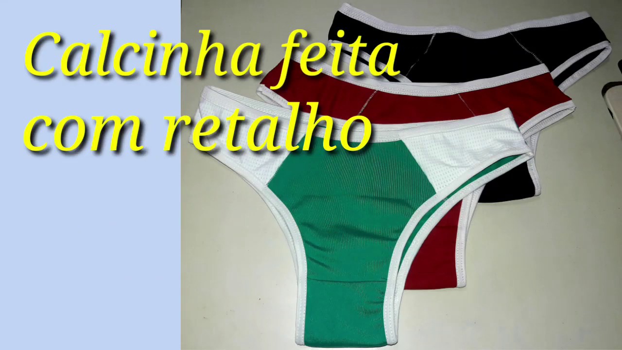 Calcinha feita com retalhos ; por Rosania Milhome!