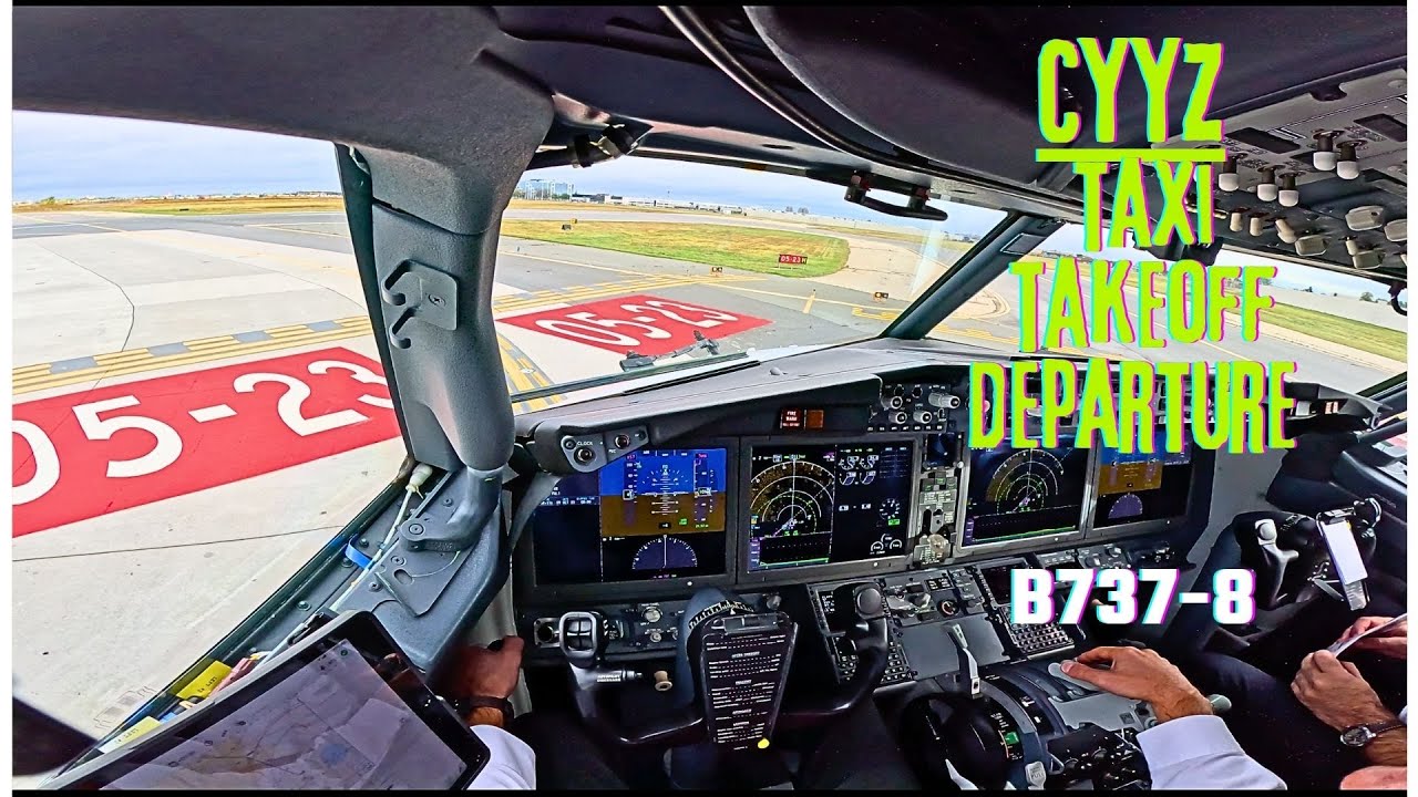 B737 MAX вылетел из Торонто в условиях турбулентности (ПОЛНОЕ УПРАВЛЕНИЕ!)
