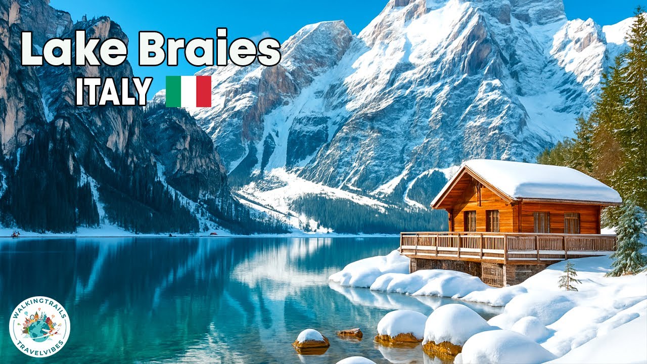 Italy’s Frozen Treasure 🇮🇹 | Lake Braies Winter Walk in the Dolomites 4K Ultra HD