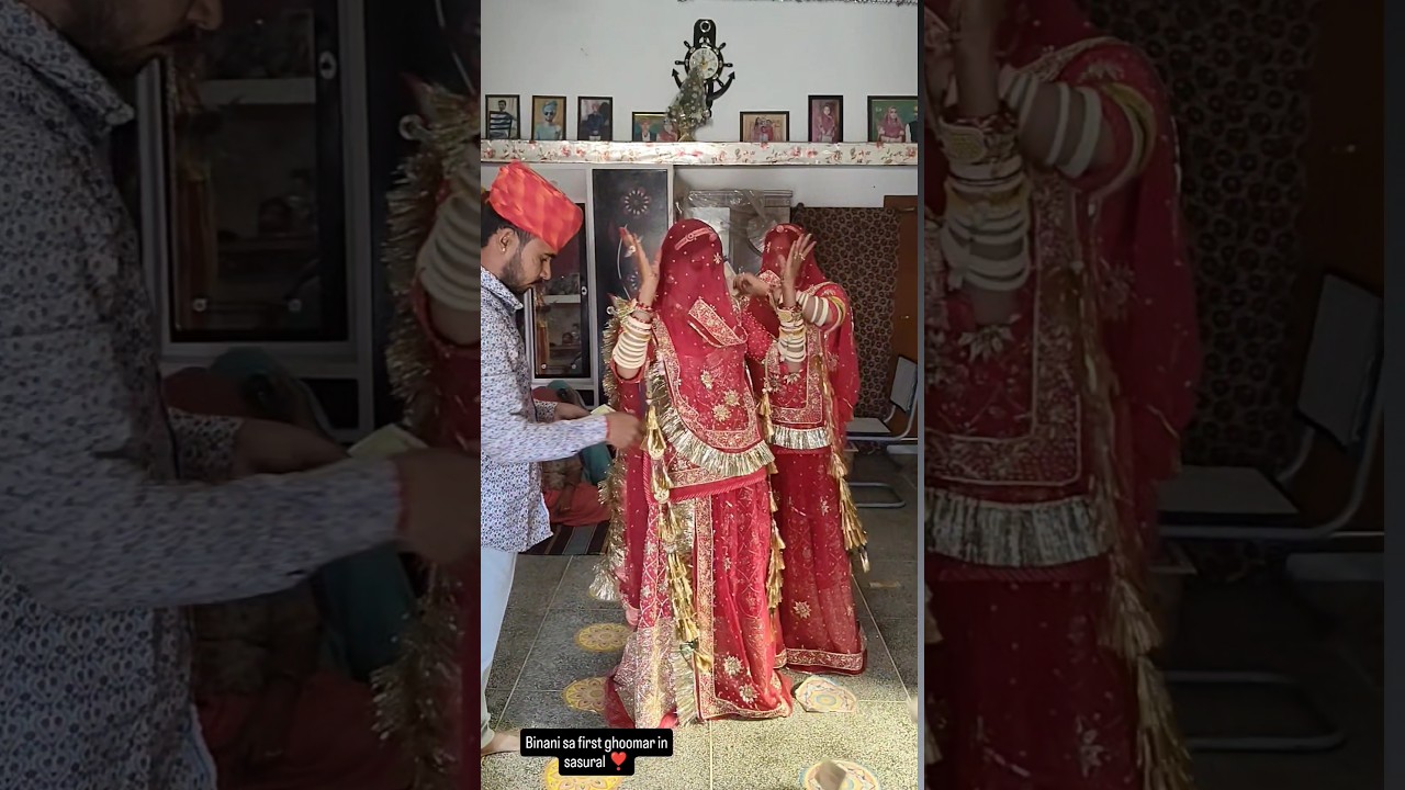 Binani sa first ghoomar in sasural #rajputighoomer #rajasthani #ghoomarfolkdance #wedding #ghoomar