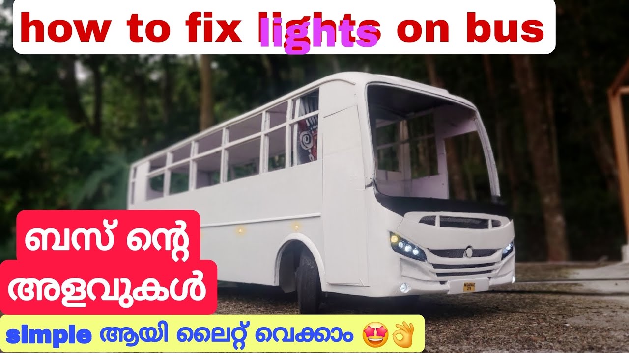 how to fix lights on bus. miniature bus lights fitting. zedastra miniature making 🤩👌