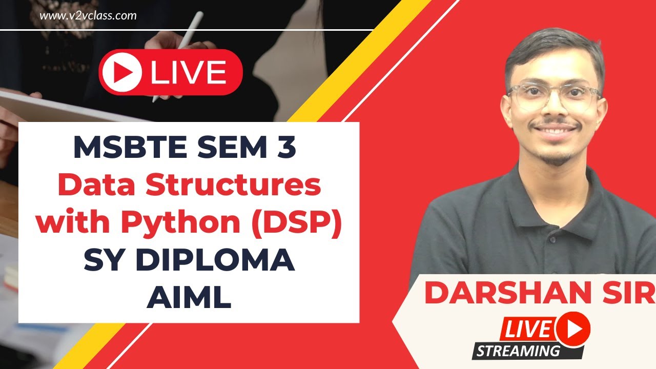 MSBTE SEM 3 Data Structures with Python (DSP)  | SY DIPLOMA - AIML  | DARSHAN SIR