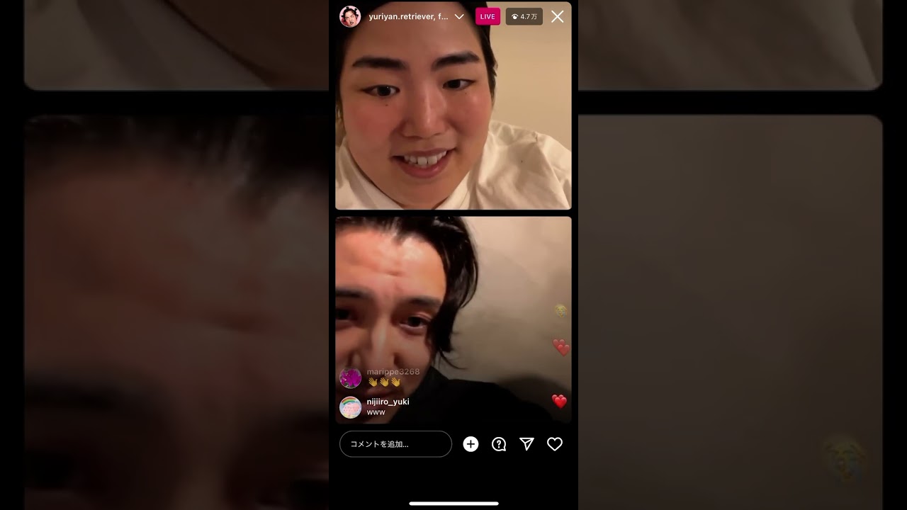 藤井風 ゆりやんレトリィバァ インスタライブ 2022/11/4