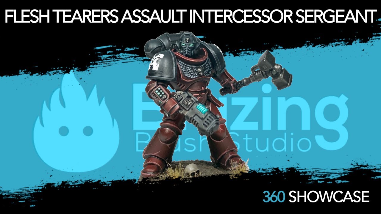 Flesh Tearers Assault Intercessor Sergeant | Warhammer 40k | Space Marines - 360 Showcase