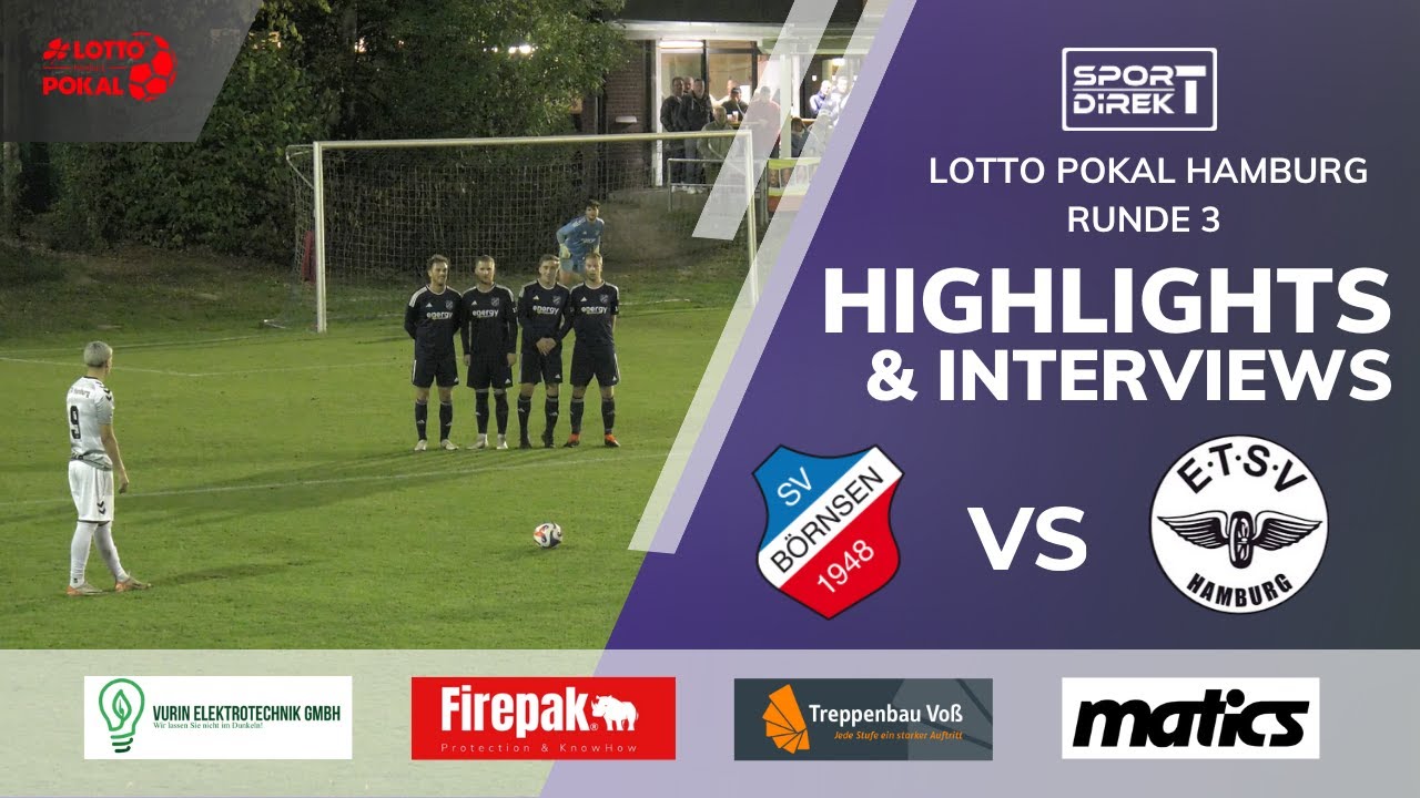 LOTTO Pokal Runde 3 // SV Börnsen vs.  ETSV Hamburg #fußball #highlights #soccer