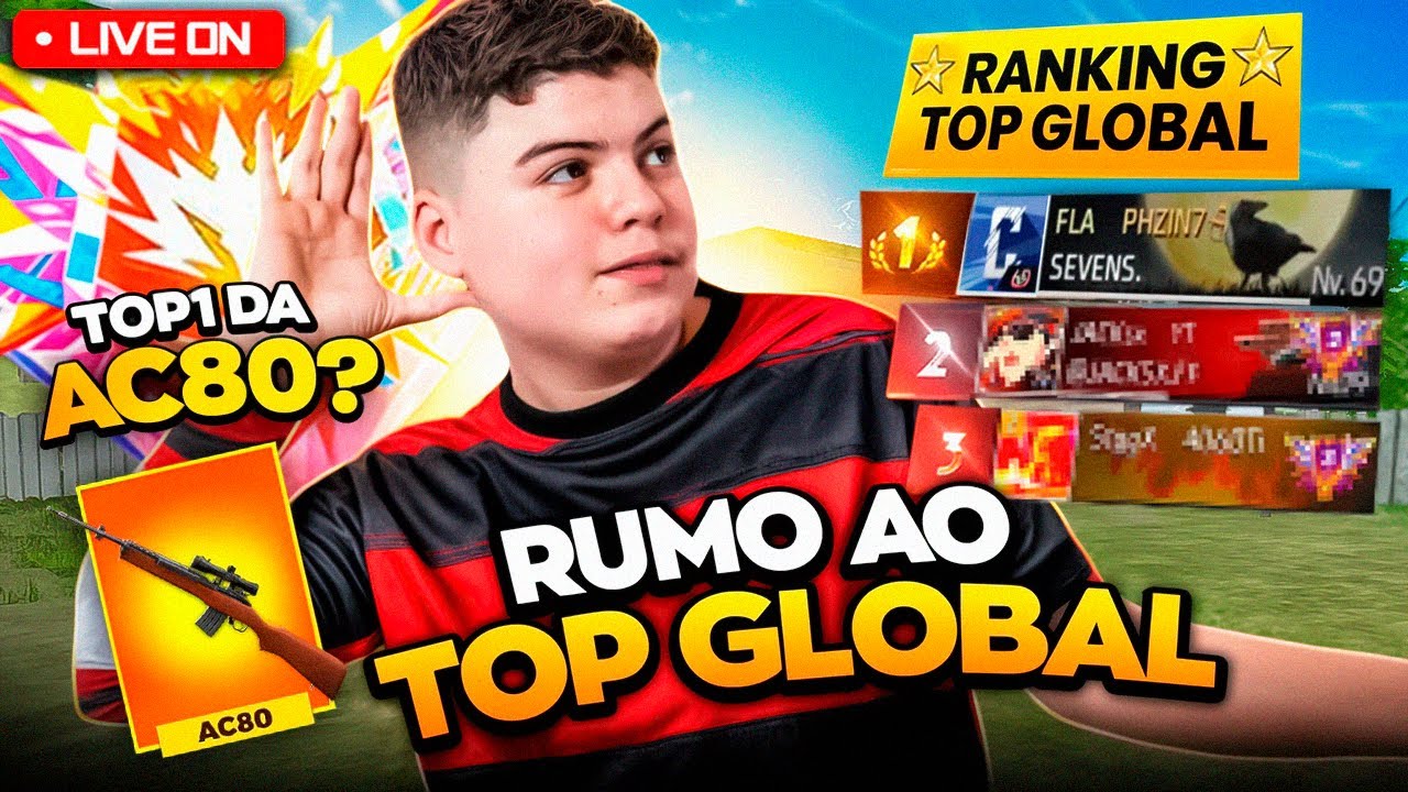 🔴 LIVE! - IMPRESSIONANDO ALEATORIOS - RUMO AO TOP GLOBAL E APOSTADO!  - PHZIN7 LIVE ON FREE FIRE 🔴