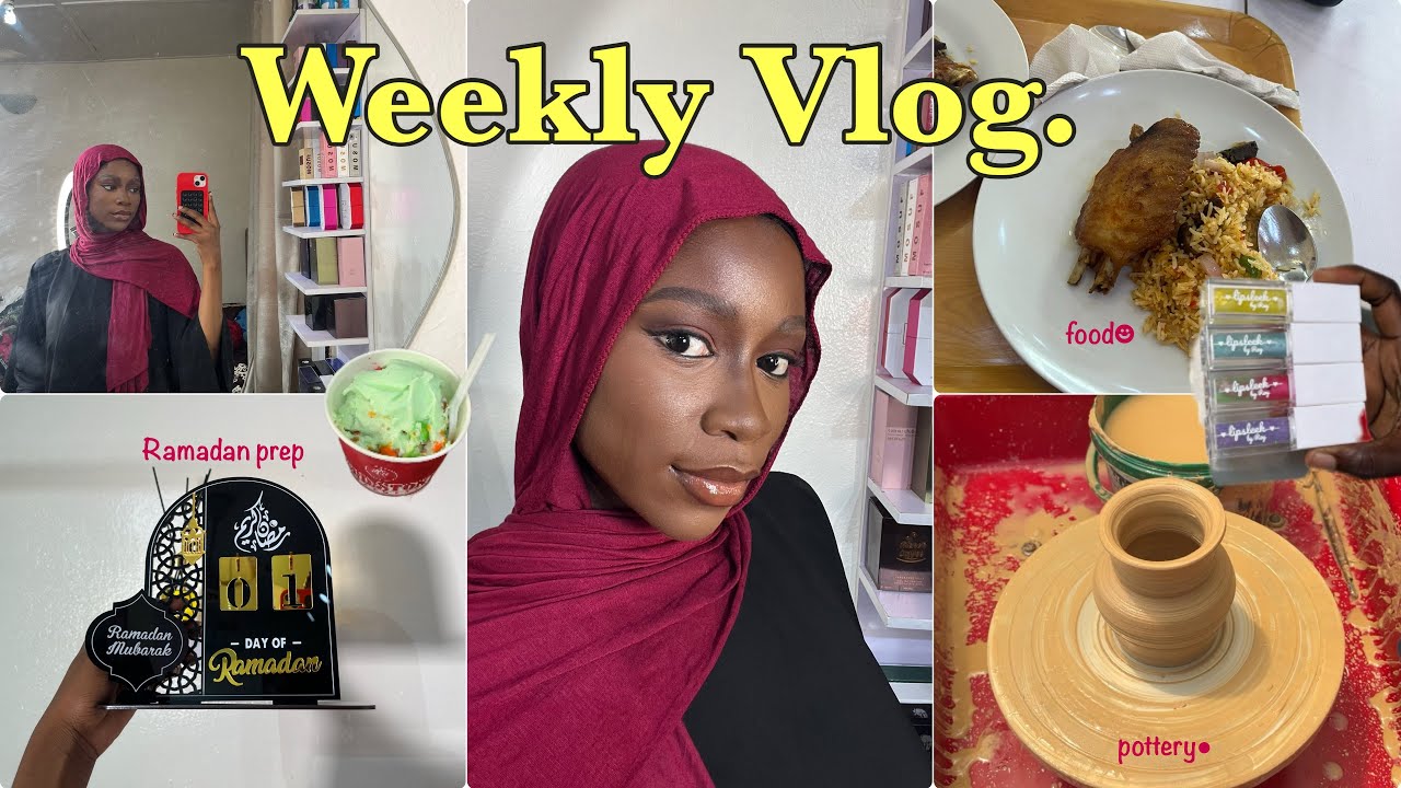 Weekly Vlog|Ramadan Prep| saw a death scene😭Pottery+new curtains|scarf tutorial