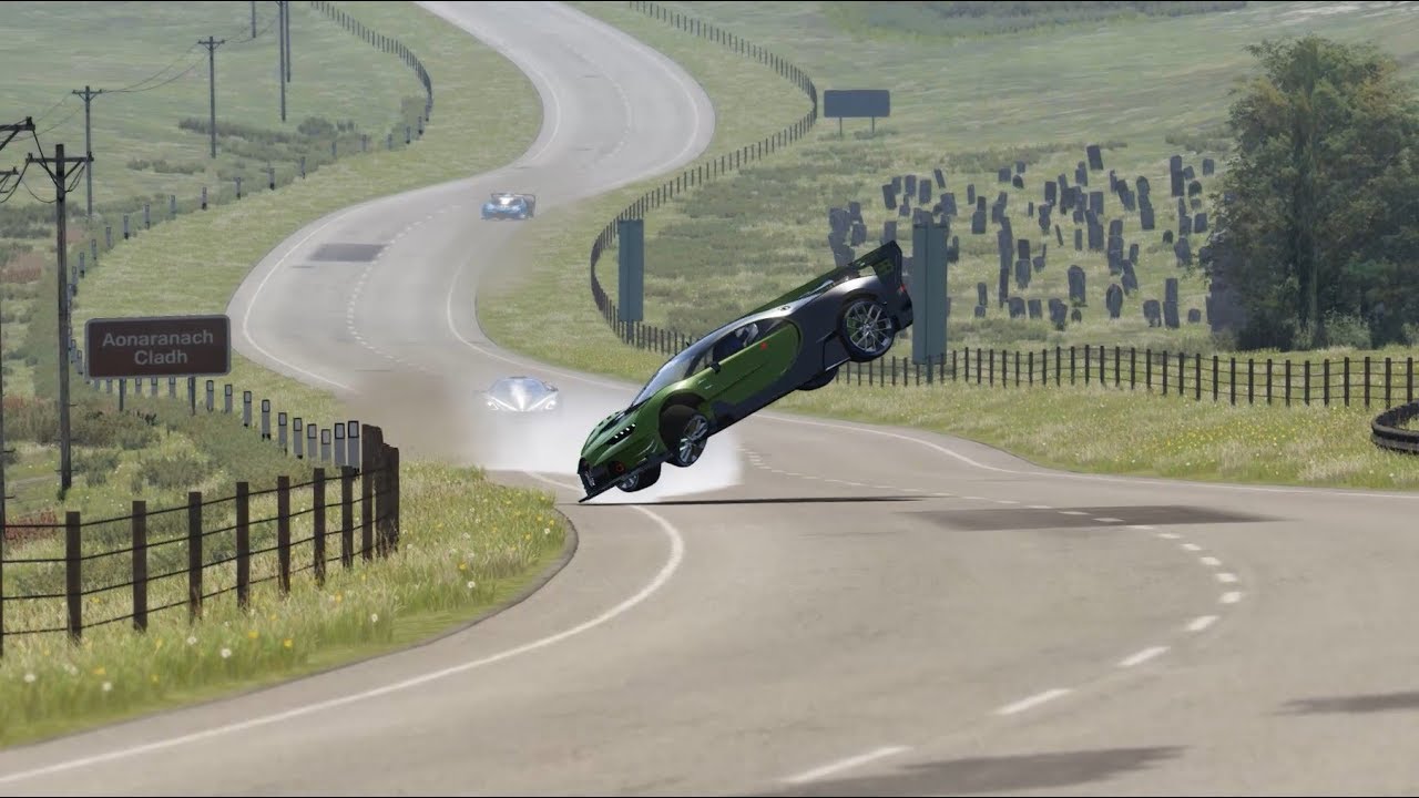 Bugatti Vision GT ( Crash! ) at Highlands