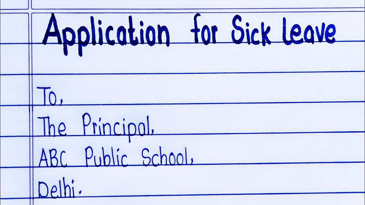 Sick Leave Application in English | Easy Format for School Students | Leave Letter Writing