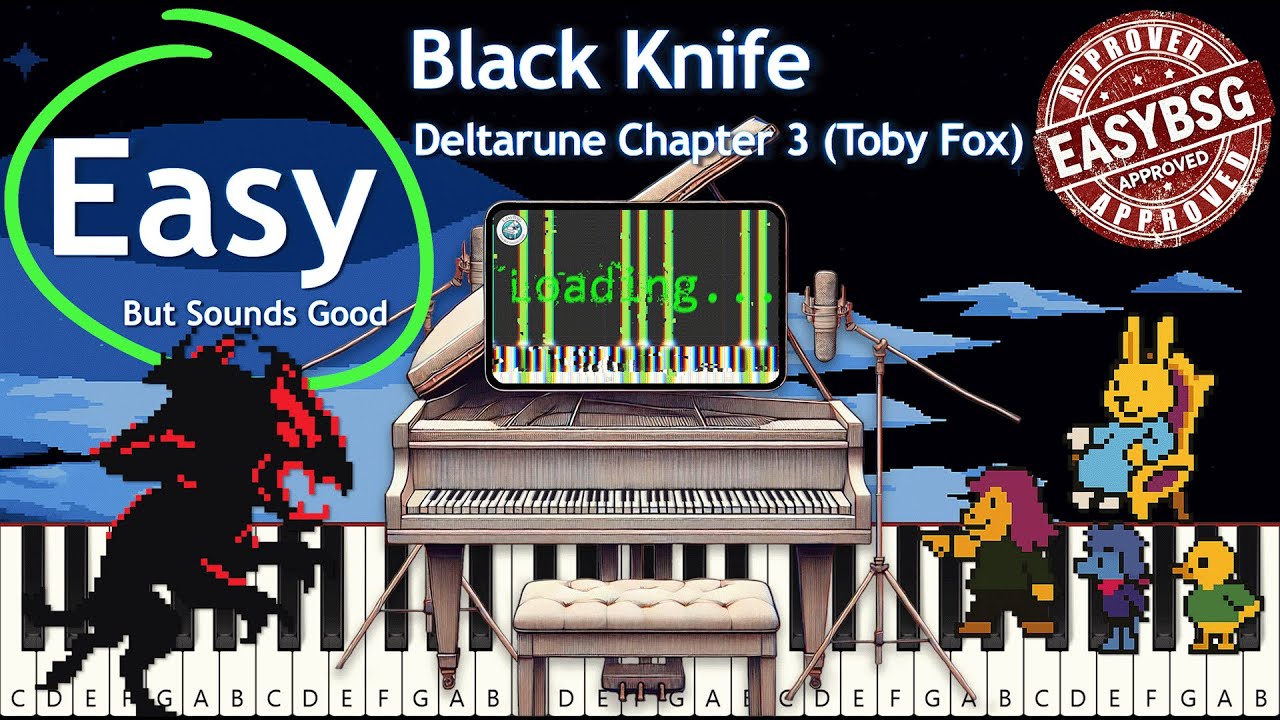 Black Knife – Deltarune Chapter 3 | Easy Piano Tutorial (EBSG version) 🎹 EasyBSG