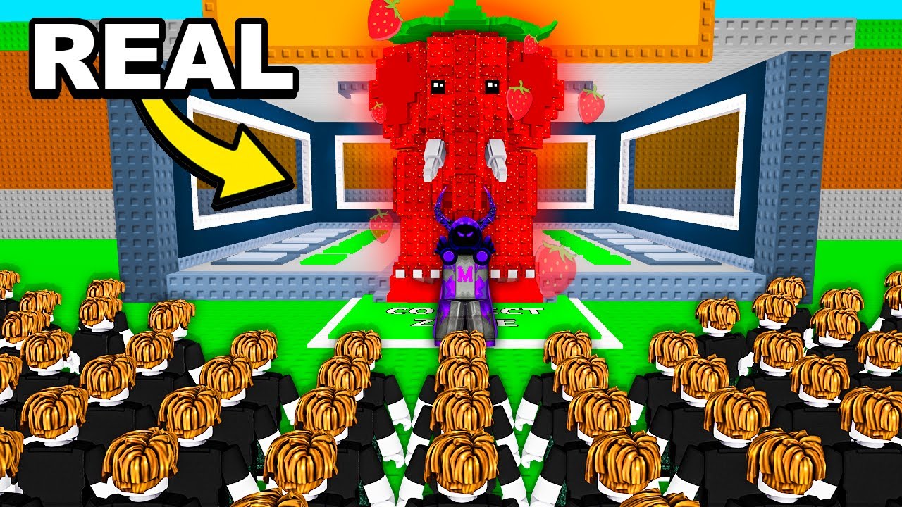 I entered a PUBLIC SERVER with OG STRAWBERRY ELEPHANT in Roblox Steal a Brainrot..