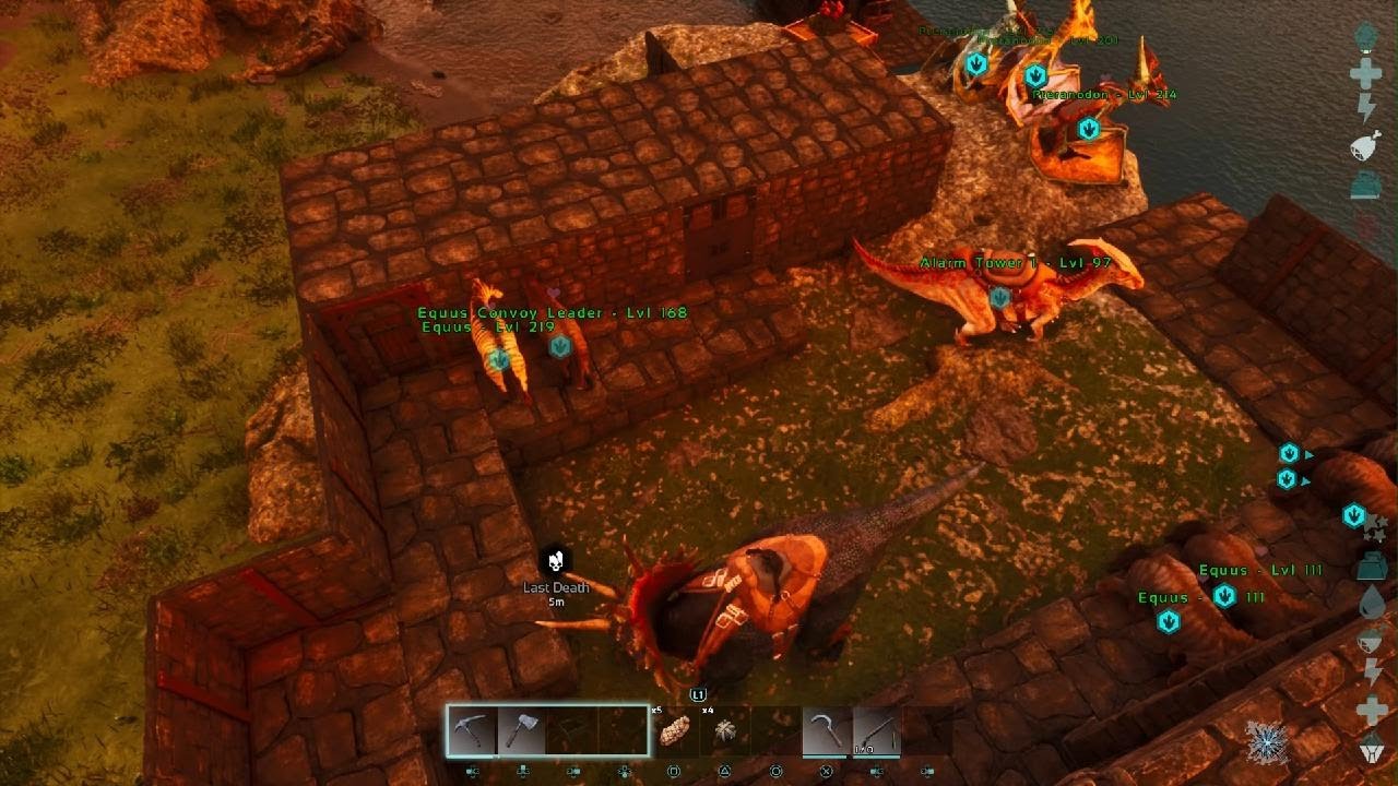 ARK Survival Ascended Resource and wildlife Adventure Ep6 Base looks a bit better