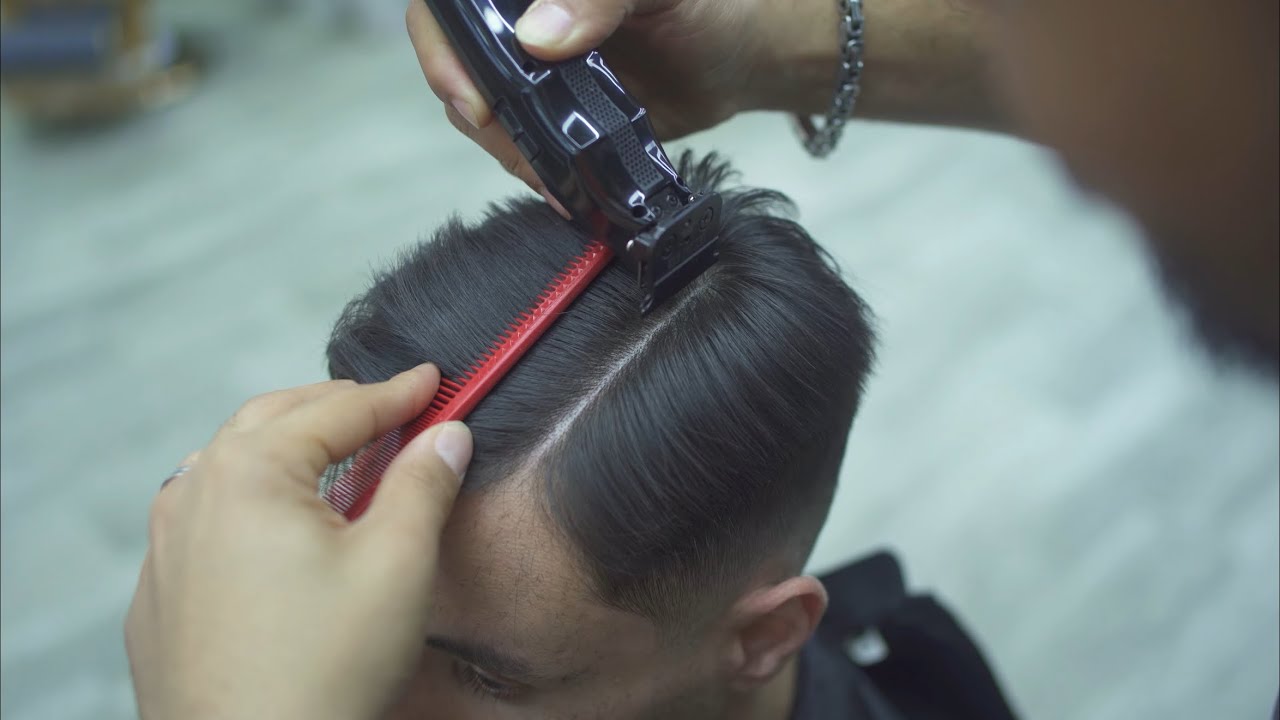 Side Part 💈 تكنيك احترافي بالتدريج المنخفض 🔥