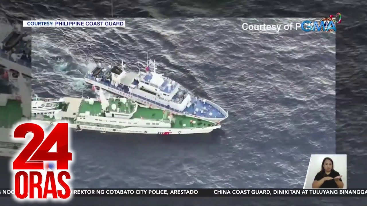BRP Sindangan ng PCG, dinikitan at nakayod ng barko ng China sa gitna ng RORE mission | 24 Oras
