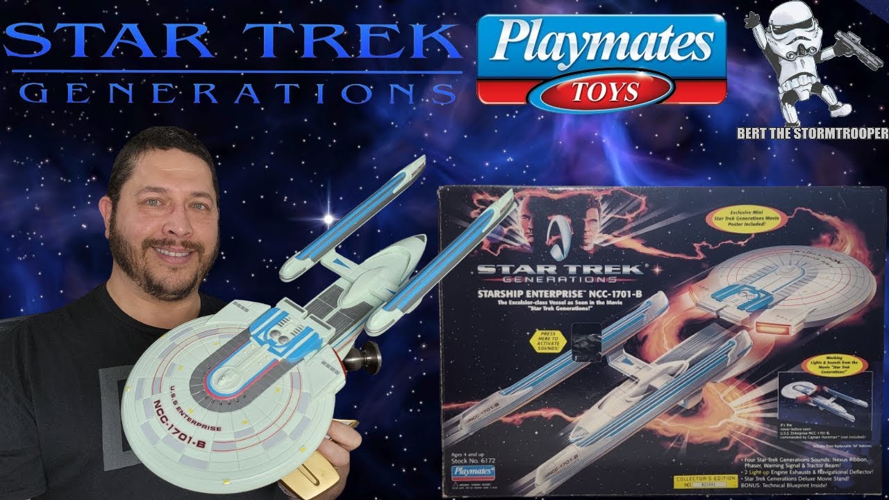 Star Trek Generations USS ENTERPRISE NCC-1701-B Playmates 1994! Bert the Stormtrooper Reviews!