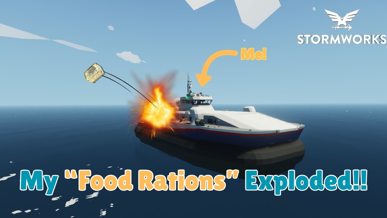 My hovercraft exploded!!!! - Stormworks Gameplay - Sinking Ship Survival